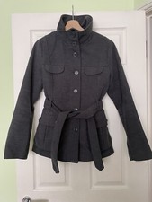 Ladies H&M Grey Buttoned Coat