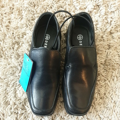Boys black leather school - boys,
