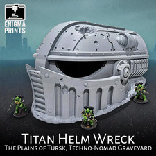 Titan Helm Wreck - 28mm 3d
