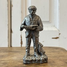 Vintage Pewter Figure Royal Hampshire Cried Of London Man With Dog