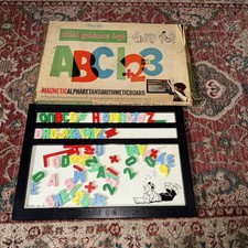 Vintage Child Guidance Toys MAGNETIC ALPHABET & SPELLING BOARD with box & extras