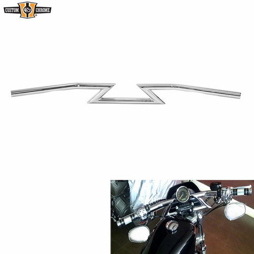 Chrome bar rise dimpled - 1"z-bar,