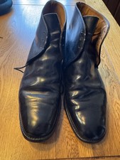British Army Issue Black Leather Parade Boots, Size 8 Medium