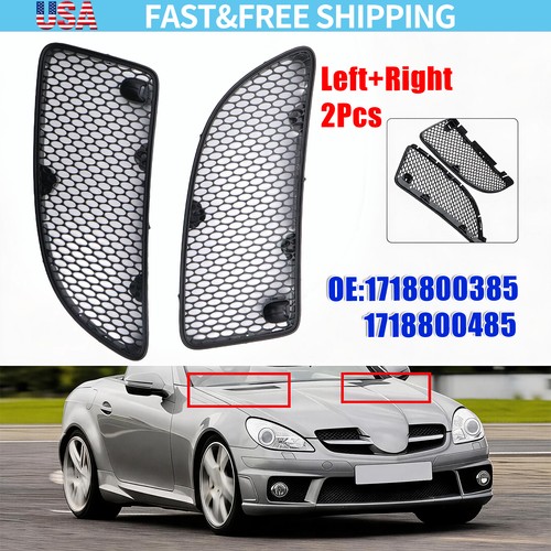 2pcs front hood grille cover - 2pcs,