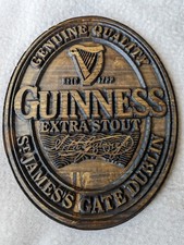 Large carved wooden Guinness