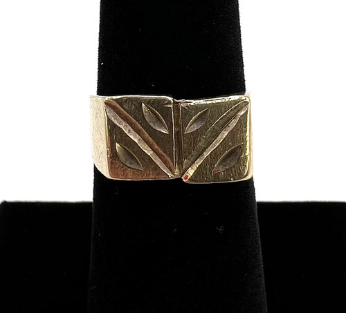 14k solid gold signet - 14k,