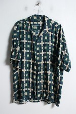 John Milner & Company Mens Vintage Loose Jazzy Shirt - Green - Size 4 (m35)