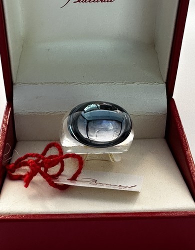 Baccarat crystal cabochon ring - crystal,