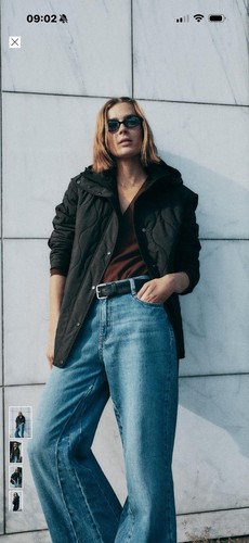 Zara women quilted hooded