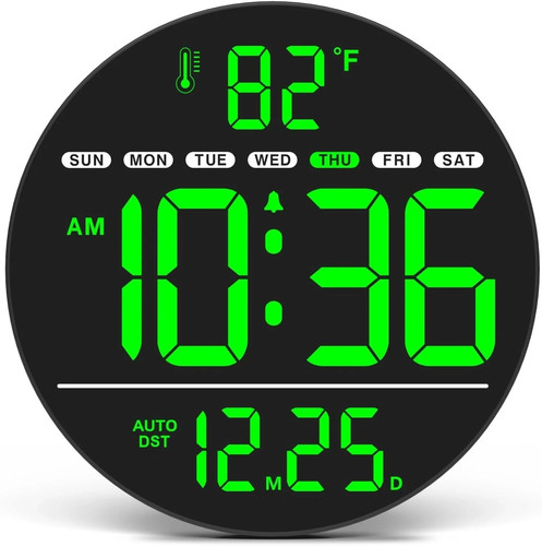 Digital wall clock with - digital,