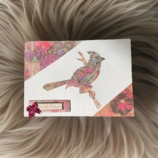 3D Striking Colours Beautiful Bird Handmade Greeting Card Made UK