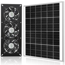 Solar 3 Fan Kit, 25W Solar
