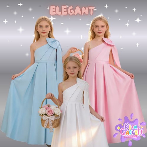 Girls long flower bridesmaid - long,
