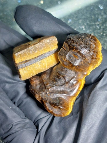 Tiger eye buddha - 28.9g, raw