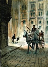 Horse and buggy carriage - horse,