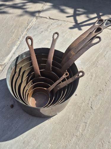 Antique french saucepan set - french,