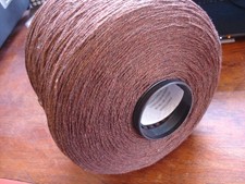 3 ply woollen spun 100%lambswool  1kg cone approx.  Rust Brown Melange