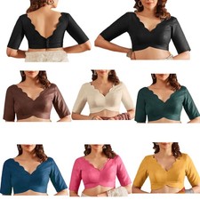 Way2Like Scallop V-Neck Linen