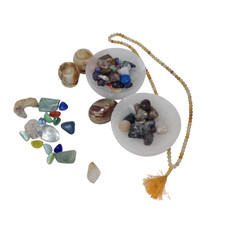 Crystal Gemstone Healing Bundle with Selenite Bowls and Mala Beads Pre-Owned 