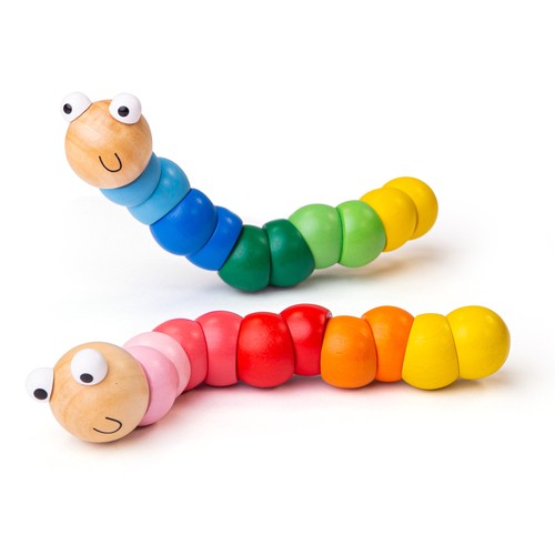 Bigjigs toys wooden wiggly - wooden,
