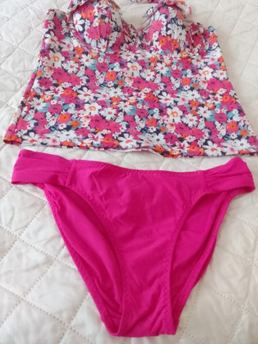 Tankini pink floral top size - floral,