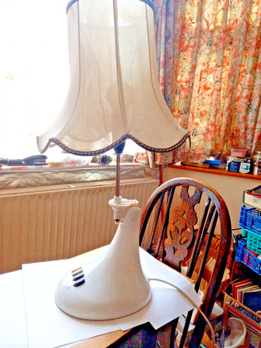 Vintage retro table lamp - vintage,