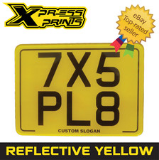 7X5 Reflective Track Day Plate Novelty Motorcycle Motorbike Show Number plate