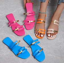 Summer Ladies Square Toe Flat