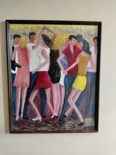 Original Hand-painted "Let's Dance" Oil Painting By JSP