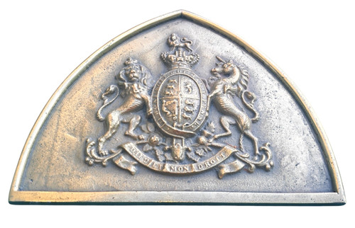 Solid brass royal crest - brass,