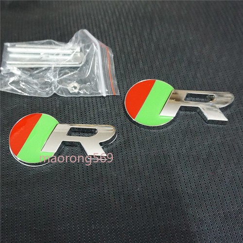 Chrome silver green metal - r,