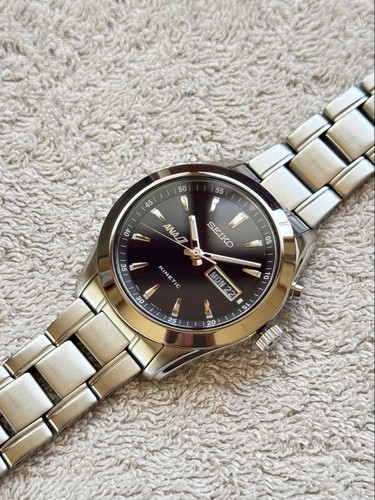 Seiko ana kinetic day date - day-date, red