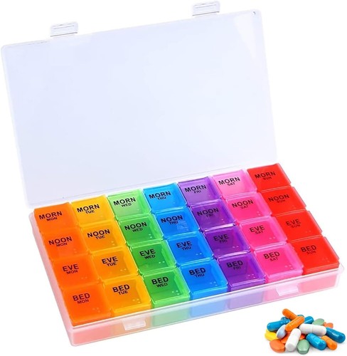 Large pill box organiser day - large,
