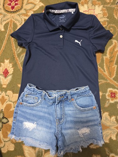 Girls puma logo polo - puma,