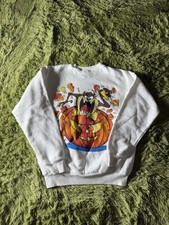 Vintage 90s Loony Tunes Tasmanian Devil Halloween Graphic Sweatshirt Size Medium