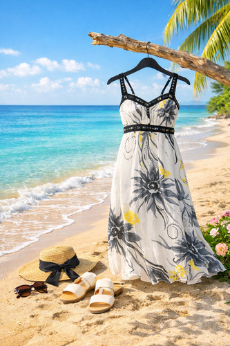 New white halter neck maxi