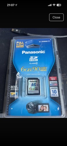 Panasonic sdhc 6gb memory - panasonic,