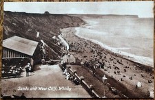 Whitby 1919 Sands & West Cliff Beach Valentine’s 82367 Vintage Postcard