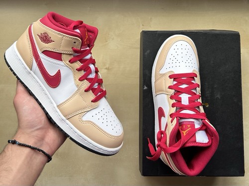 Air jordan mid white beige - white,
