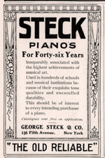 1903 e Steck Pianos Print Ad