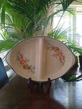 Vintage Cloverleaf Peaches And Cream 2 Part Oven To Table Large Handles Dish