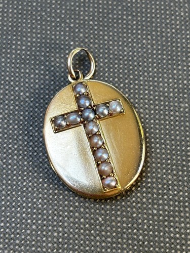 15ct victorian gold locket - victorian,
