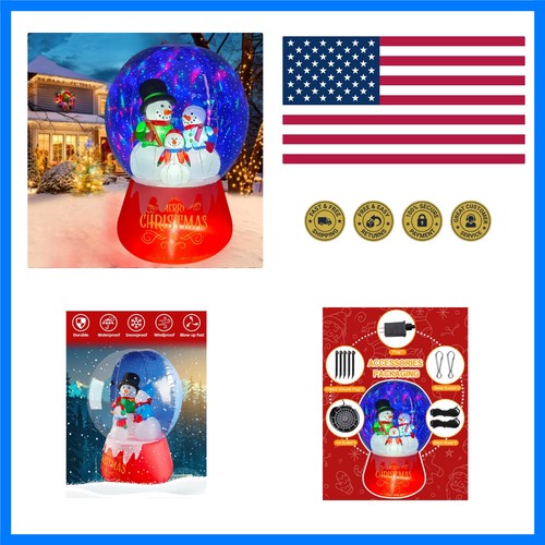 6ft christmas inflatable - christmas, snow