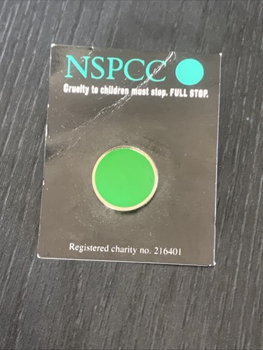 Nspcc charity pin - badge, green