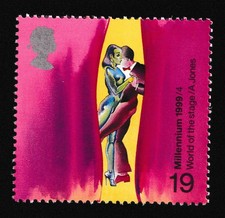 1999 19p World of the Stage by Allen Jones. Millennium Artists Tale. SG 2119