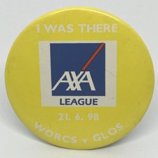 Worcestershire v Gloucestershire 1998 AXA County Cricket League Pin Badge Worcs