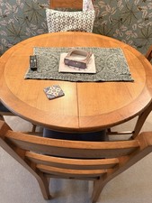 Oak dining room table and 4