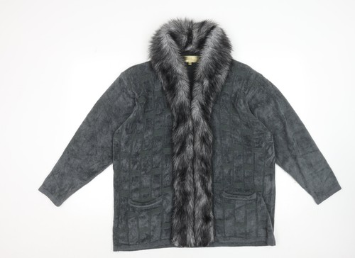 Frank saul women grey faux - grey,