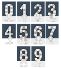 Battery Operated 3D LED Number Light Home Party Birthday Wedding Decoration 22cm