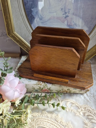 Vintage wooden letter holder - letter,